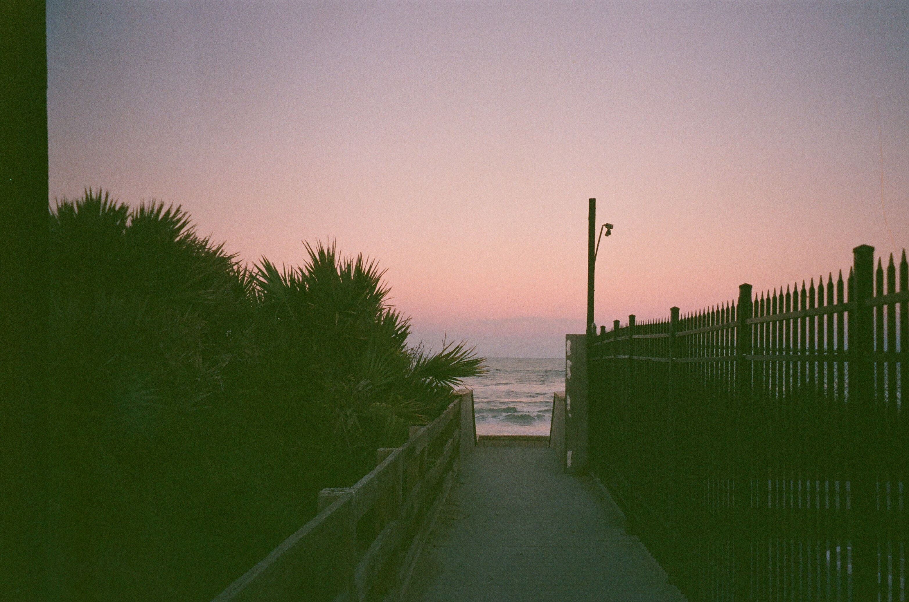Coastal scene on film