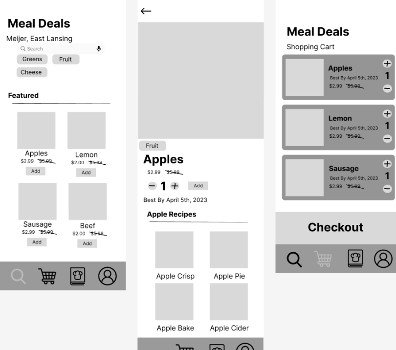 Med-fi wireframe 4